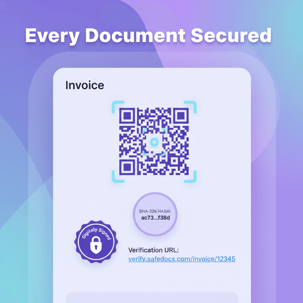QR code document verification