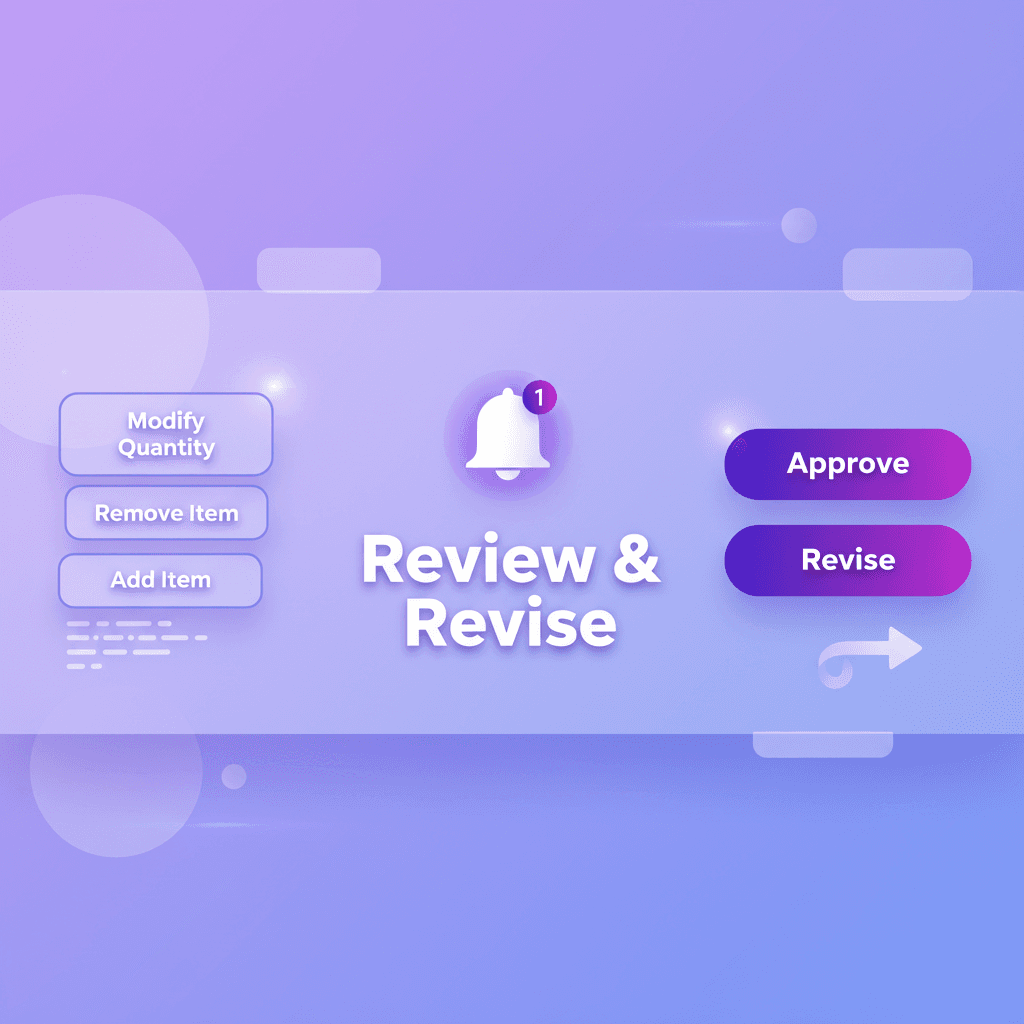 Vendor reviewing customer change requests