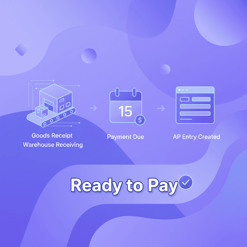 Goods receipt and payment scheduling