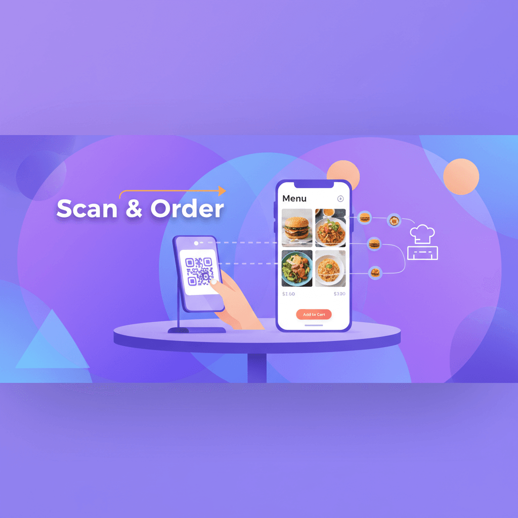 QR code scanning and mobile menu browsing
