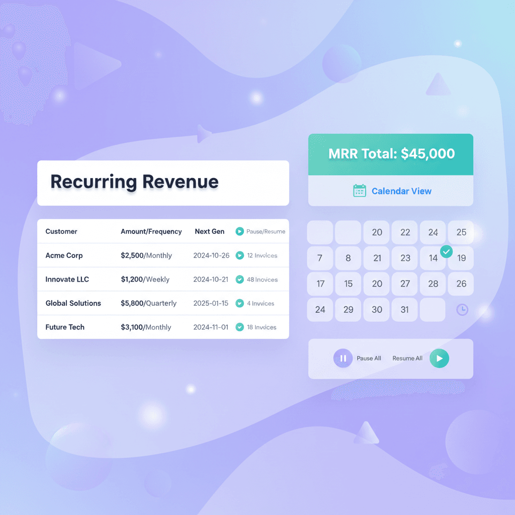 Recurring invoice management