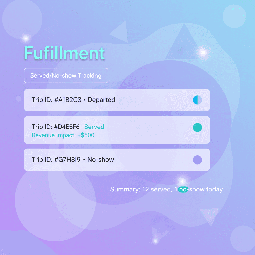 Fulfillment and served/no-show tracking